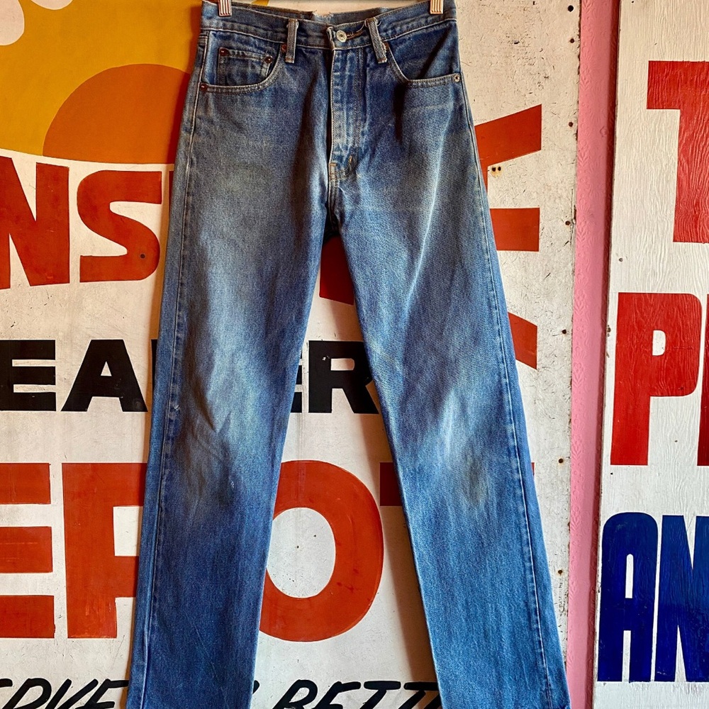 1970s Big E Levi's 505 Made in the USA Jeans 27" x 31"